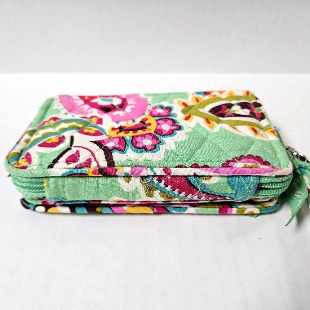 Vera Bradley Wallet Wristlet Tutti Frutti Colorful Paisley Zip Around Travel